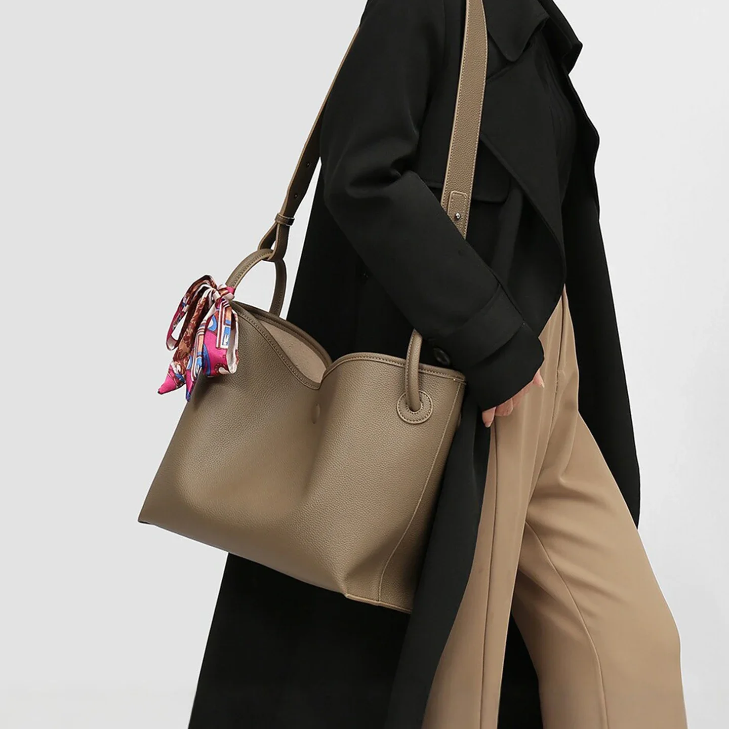 Luxury Bags Tote - 라이트 럭셔리 고급 여성용 토트백 PU