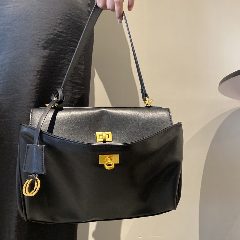 Luxury Bags Tote - 여성용 스플릿 가죽 대용량 토트백, 여성