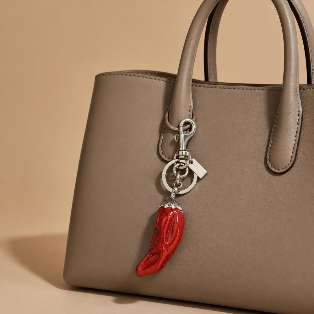 귀여운 글리터 칠리 페퍼 키체인 수제 휴대용 가방 장식 - Luxury Bags Cute 리뷰 및 가격