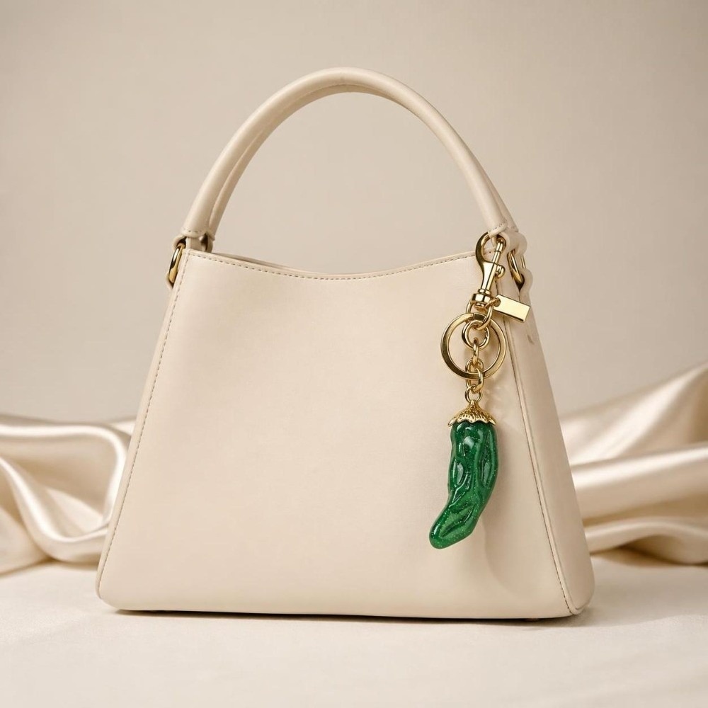 귀여운 글리터 칠리 페퍼 키체인 수제 휴대용 가방 장식 - Luxury Bags Cute 리뷰 및 가격