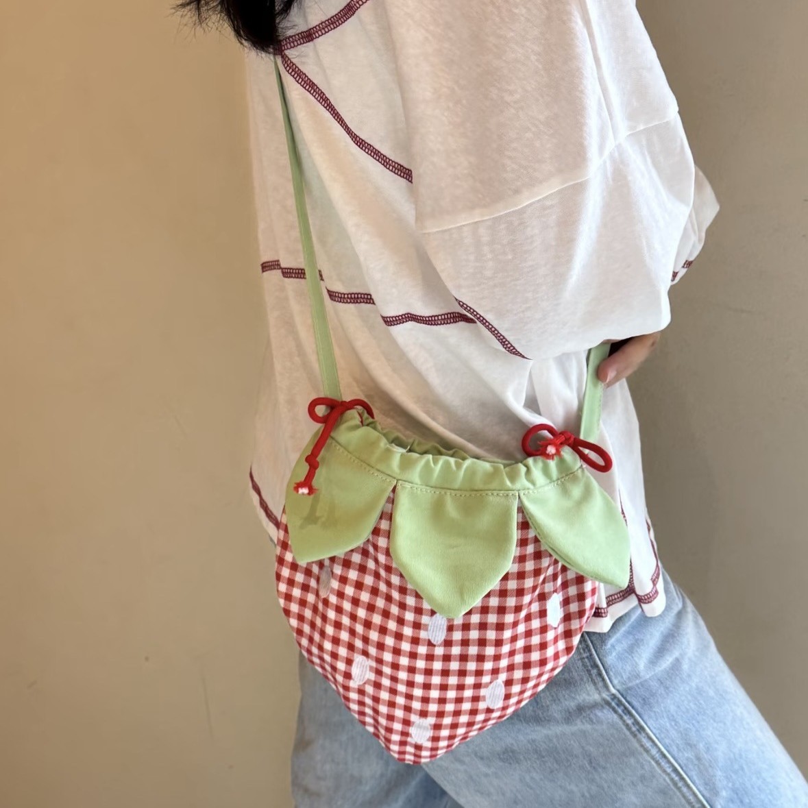 여성용 숄더백 일본식 귀여운 재미있는 딸기 카와이 달콤 - Luxury Bags Cute 리뷰 및 가격