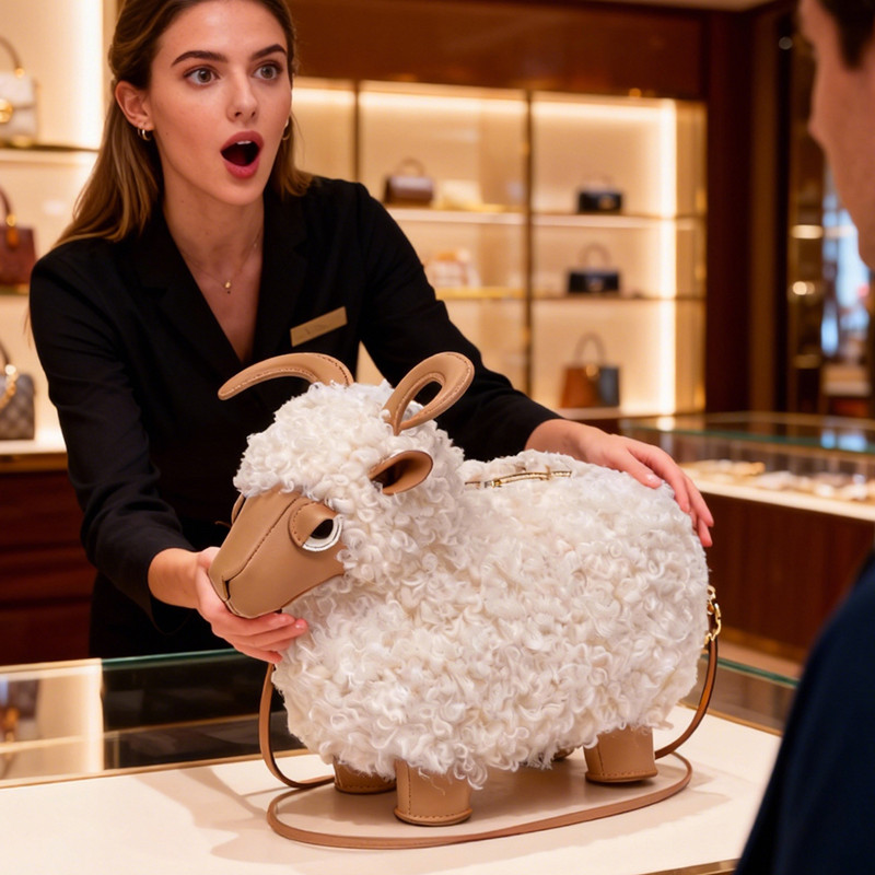 새로운 패션 디자인 귀여운 양 모양 고급 크로스바디 백 - Luxury Bags Cute 리뷰 및 가격
